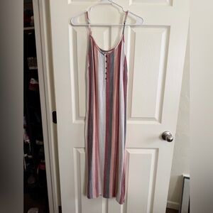 Striped Sleeveless Maxi Dress